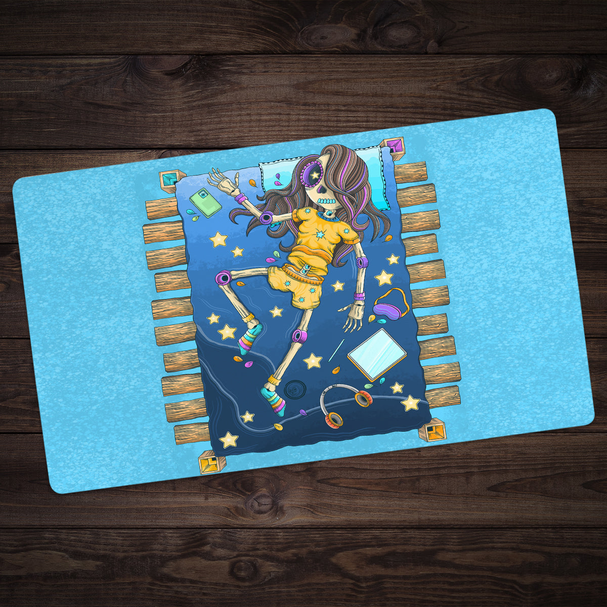 The Skeleton Artist Dreamer Playmat - Premium Desk Mat from Inked Gaming - Just $34.99! Shop now at Game Crave Tournament Store