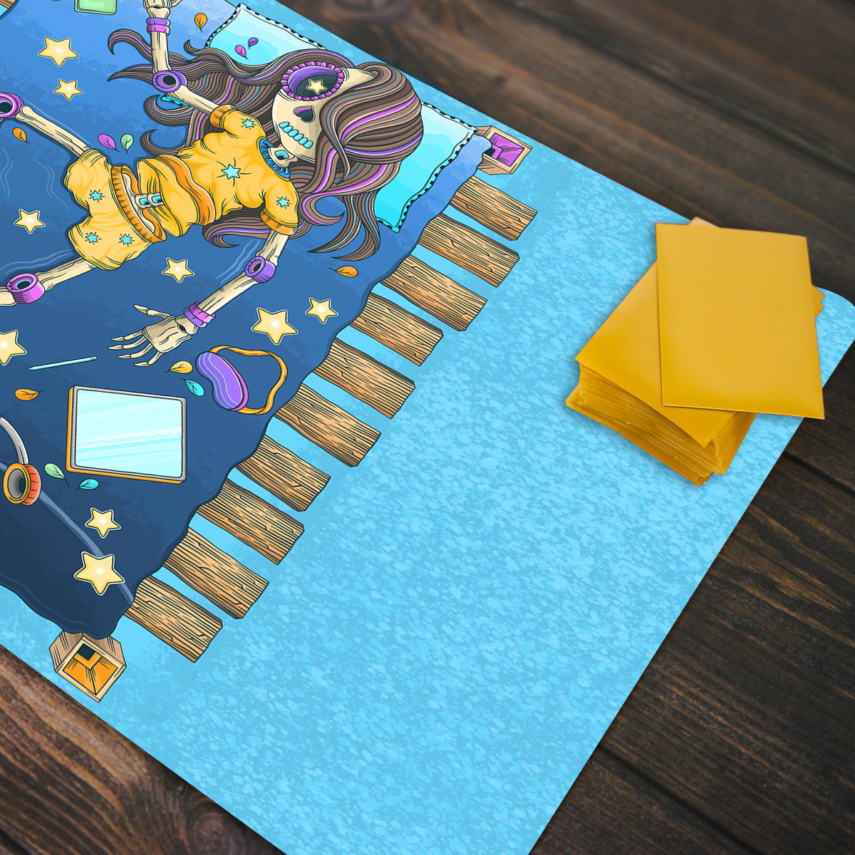 The Skeleton Artist Dreamer Playmat - Premium Desk Mat from Inked Gaming - Just $34.99! Shop now at Game Crave Tournament Store