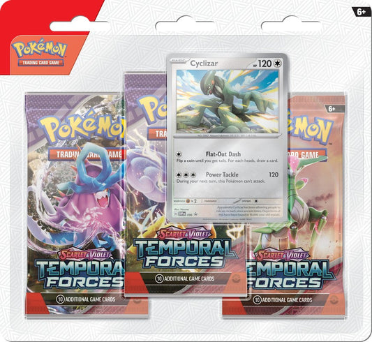 Pokemon TCG - Scarlet and Violet 5 Temporal Forces 3-Pack Blister Pack - Premium PKM Sealed from Nintendo - Just $13.99! Shop now at Game Crave Tournament Store