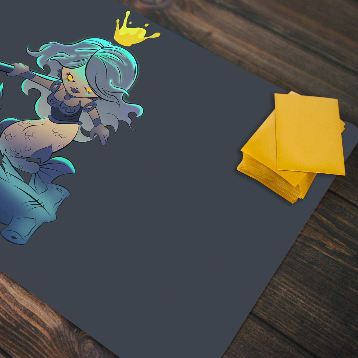 Warrior Mermaid Queen Playmat - Premium Playmat from Inked Gaming - Just $34.99! Shop now at Game Crave Tournament Store