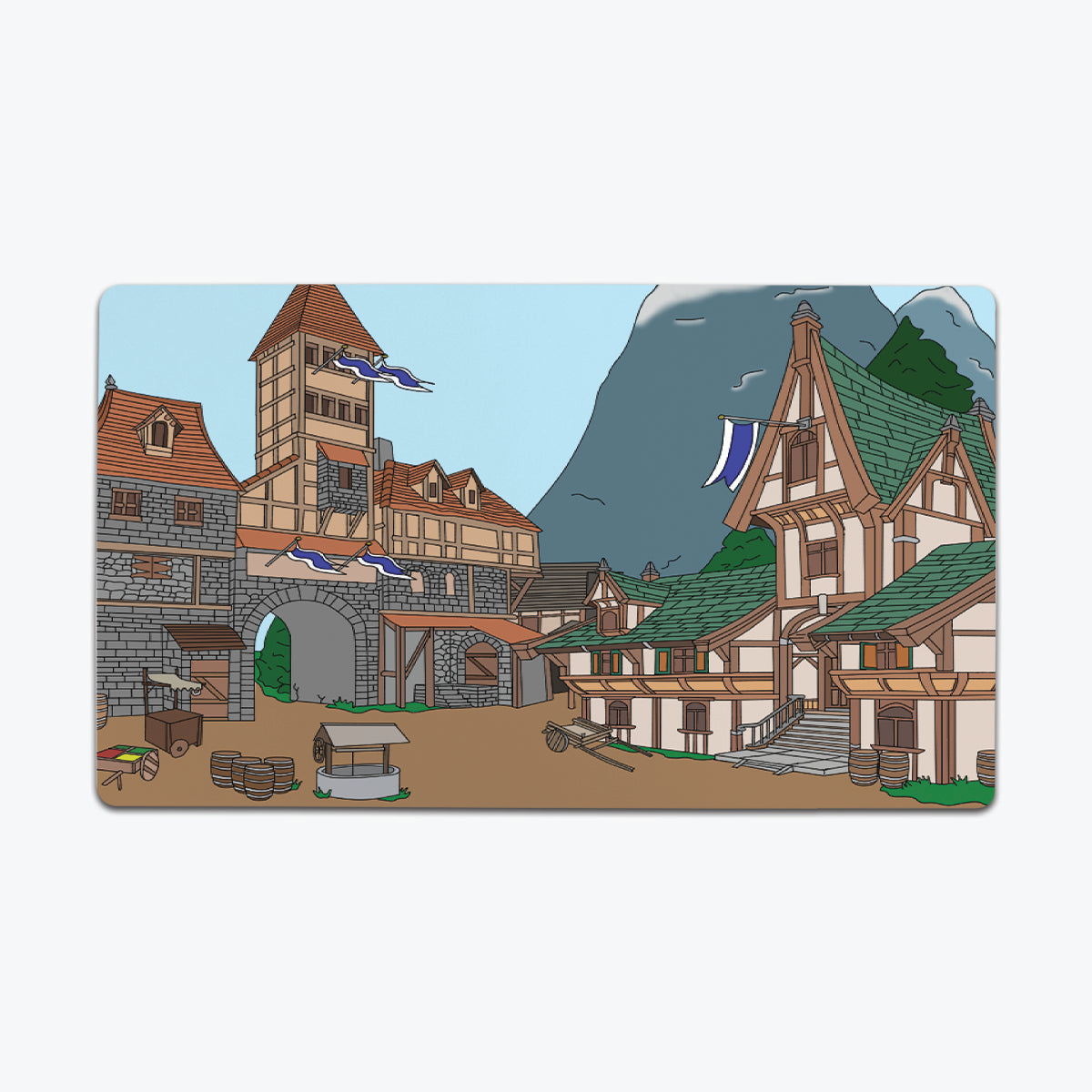 Town Square Playmat - Premium Playmat from Inked Gaming - Just $34.99! Shop now at Game Crave Tournament Store
