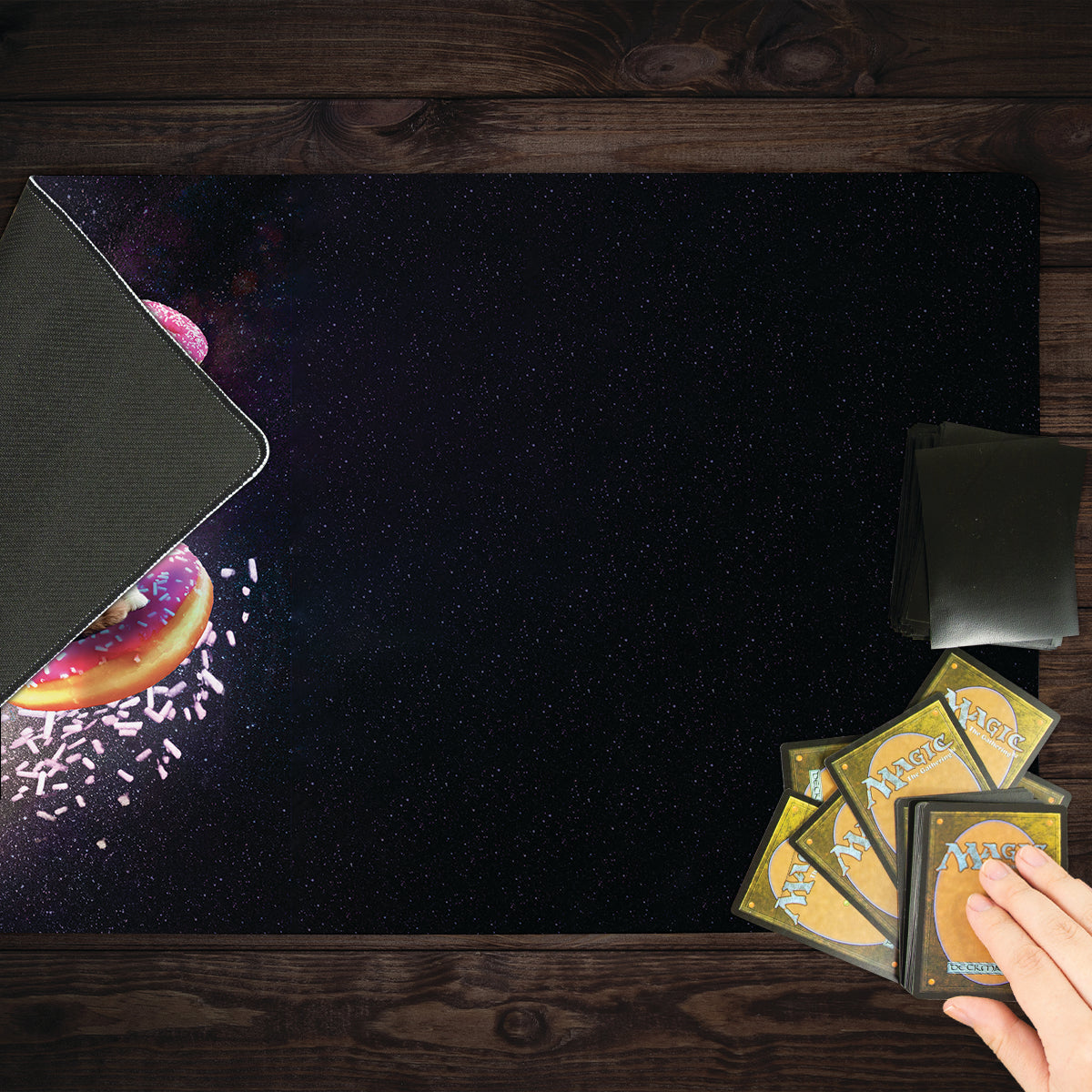 Space Cats Riding Donuts Playmat - Premium Playmat from Inked Gaming - Just $34.99! Shop now at Game Crave Tournament Store