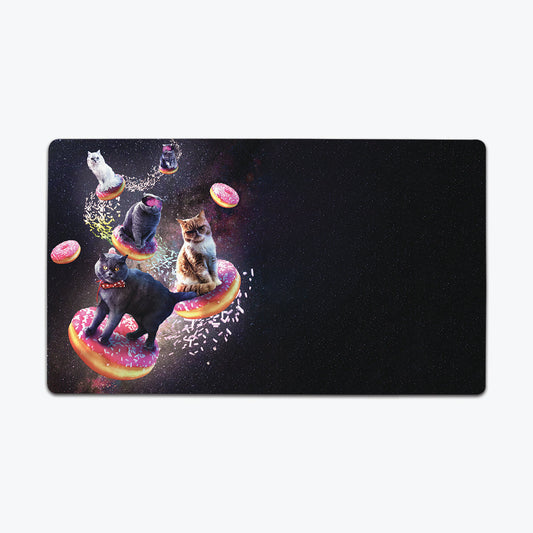 Space Cats Riding Donuts Playmat - Premium Playmat from Inked Gaming - Just $34.99! Shop now at Game Crave Tournament Store