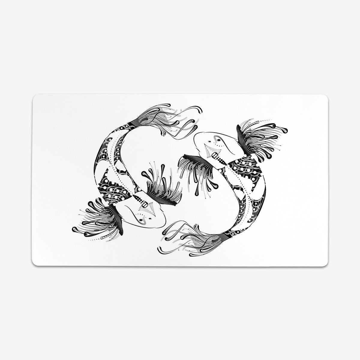 Tribal Koi Black and White Playmat - Premium Playmat from Inked Gaming - Just $34.99! Shop now at Game Crave Tournament Store