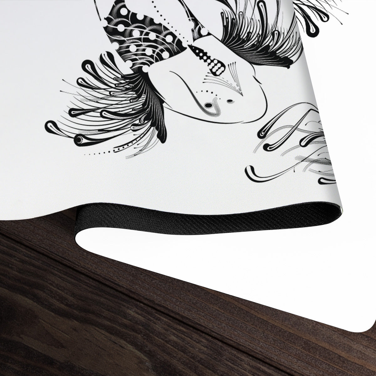 Tribal Koi Black and White Playmat - Premium Playmat from Inked Gaming - Just $34.99! Shop now at Game Crave Tournament Store