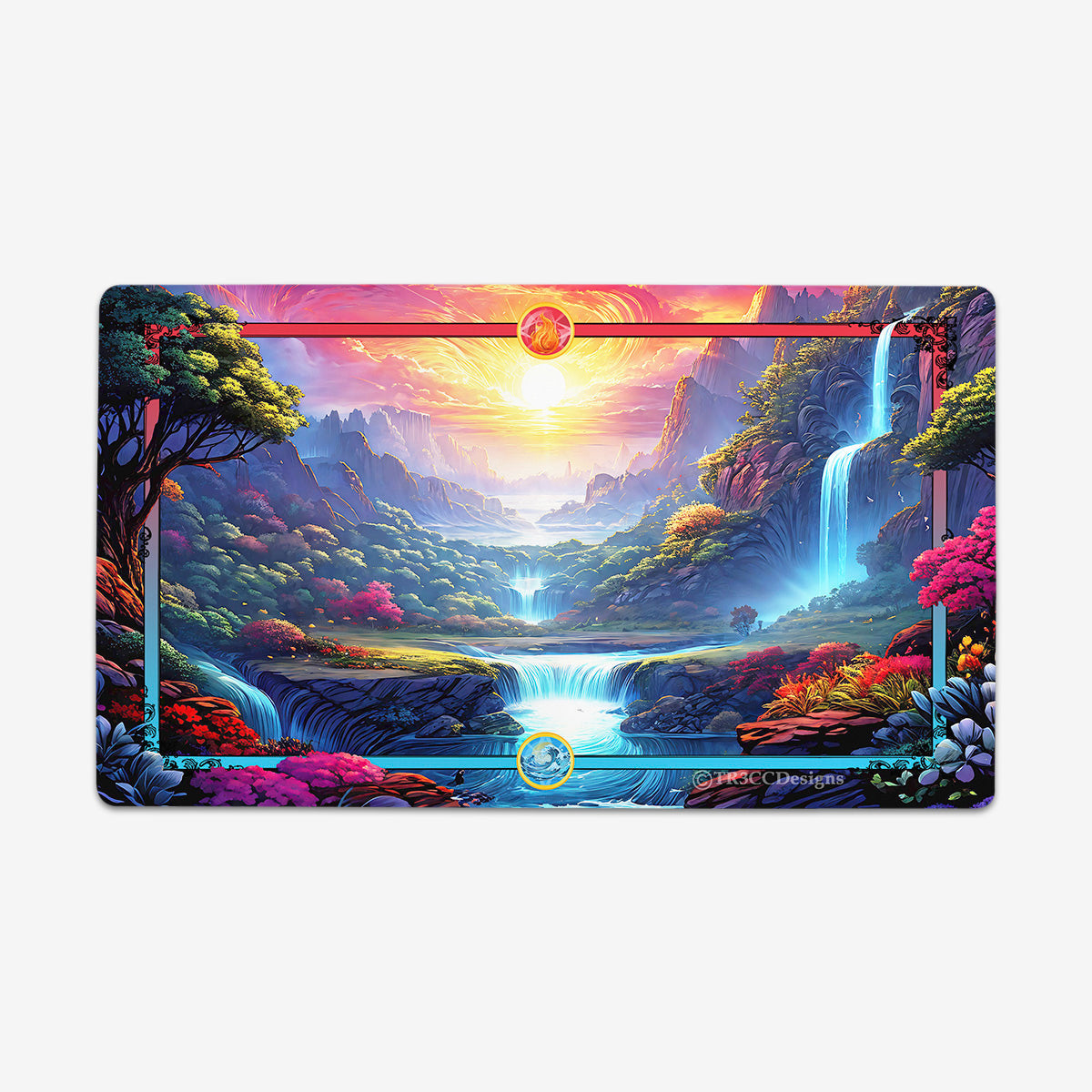 Waterfall Landscape Playmat - Premium Playmat from Inked Gaming - Just $34.99! Shop now at Game Crave Tournament Store