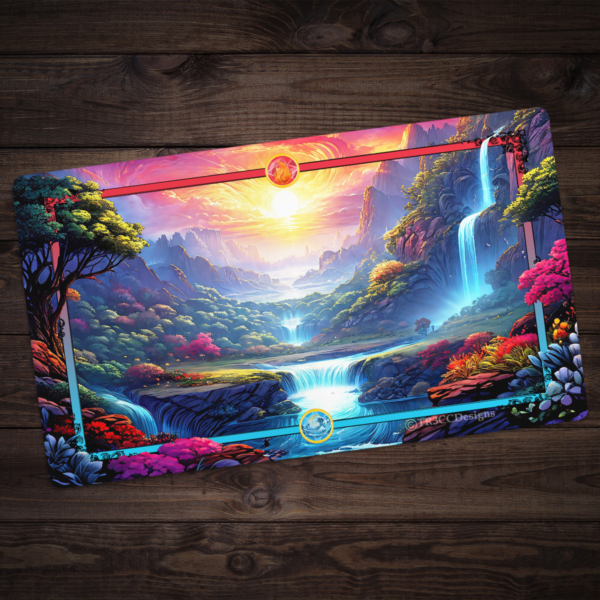 Waterfall Landscape Playmat - Premium Playmat from Inked Gaming - Just $34.99! Shop now at Game Crave Tournament Store