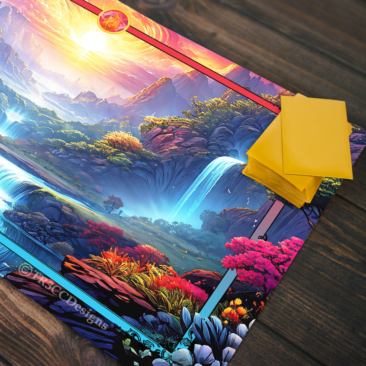 Waterfall Landscape Playmat - Premium Playmat from Inked Gaming - Just $34.99! Shop now at Game Crave Tournament Store