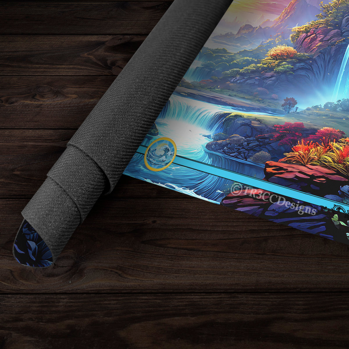 Waterfall Landscape Playmat - Premium Playmat from Inked Gaming - Just $34.99! Shop now at Game Crave Tournament Store