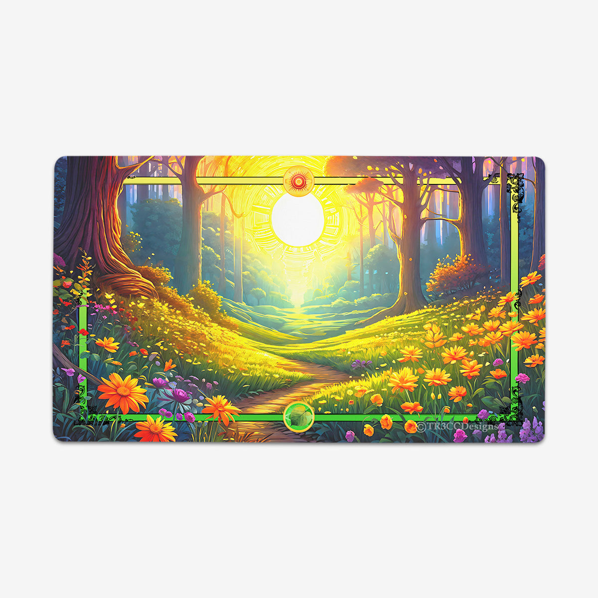 Yellow Flower Path Playmat - Premium Playmat from Inked Gaming - Just $34.99! Shop now at Game Crave Tournament Store