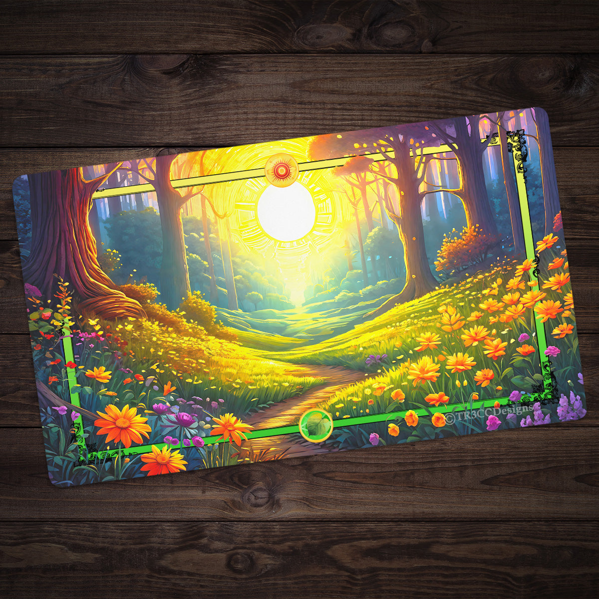 Yellow Flower Path Playmat - Premium Playmat from Inked Gaming - Just $34.99! Shop now at Game Crave Tournament Store