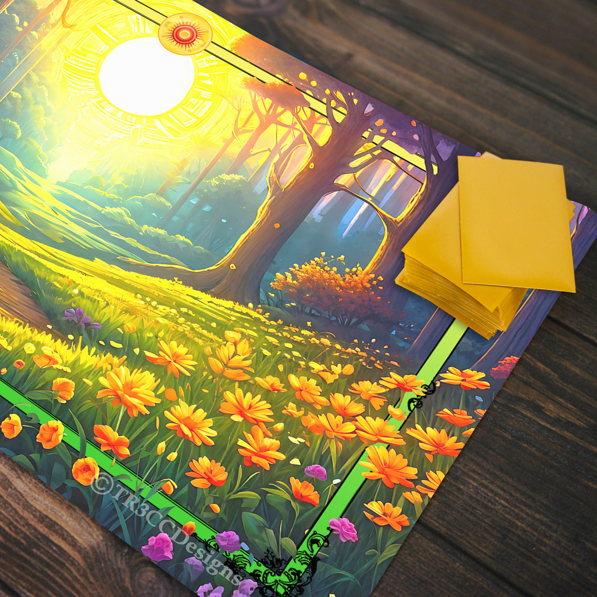 Yellow Flower Path Playmat - Premium Playmat from Inked Gaming - Just $34.99! Shop now at Game Crave Tournament Store