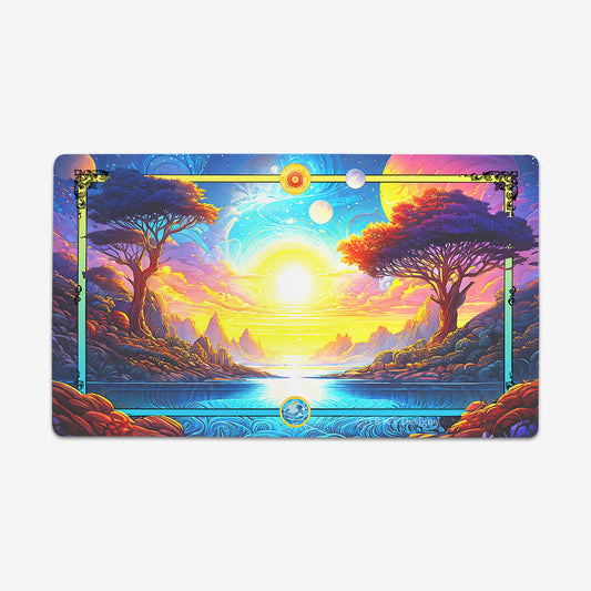 Yellow Sun and Ocean Landscape Playmat - Premium Playmat from Inked Gaming - Just $34.99! Shop now at Game Crave Tournament Store