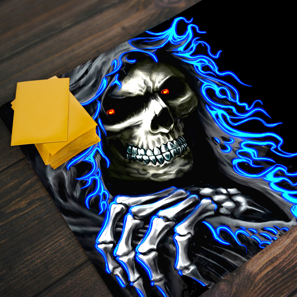 The Skeleton Reaper Playmat - Premium Playmat from Inked Gaming - Just $34.99! Shop now at Game Crave Tournament Store