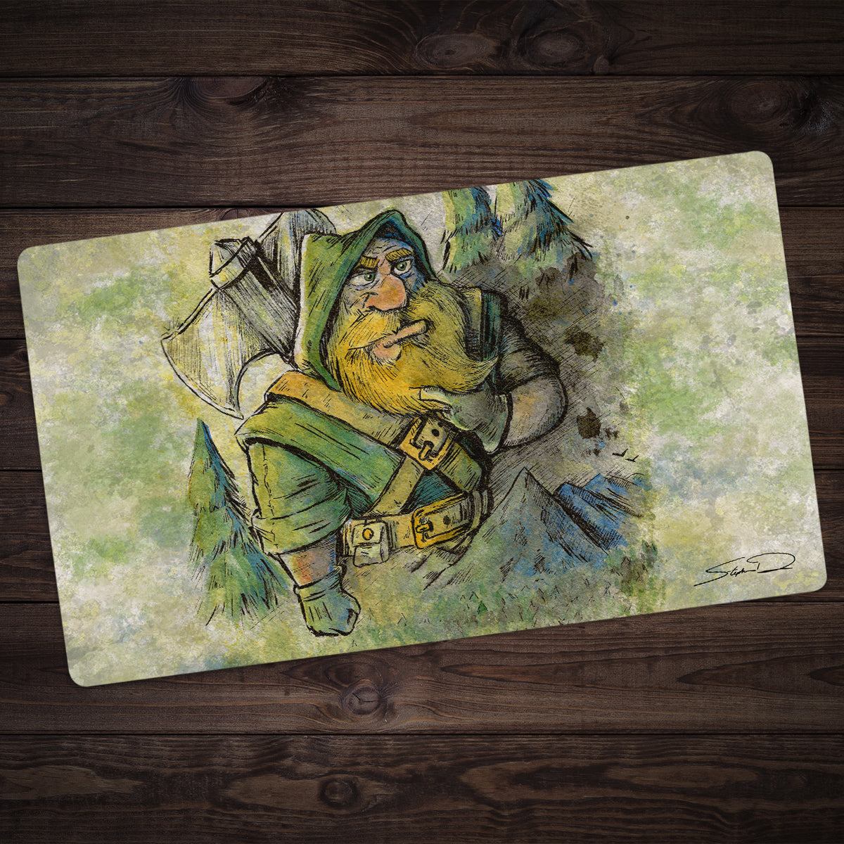 Woodland Dwarf Playmat - Premium Playmat from Inked Gaming - Just $34.99! Shop now at Game Crave Tournament Store