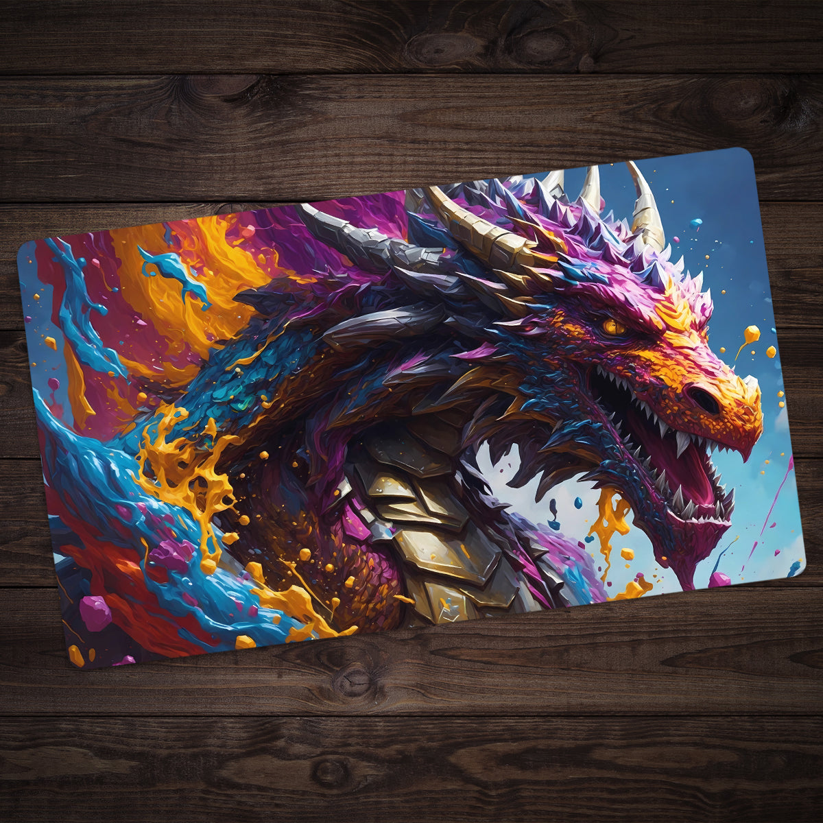 Water Color Dragon Playmat - Premium Playmat from Inked Gaming - Just $34.99! Shop now at Game Crave Tournament Store