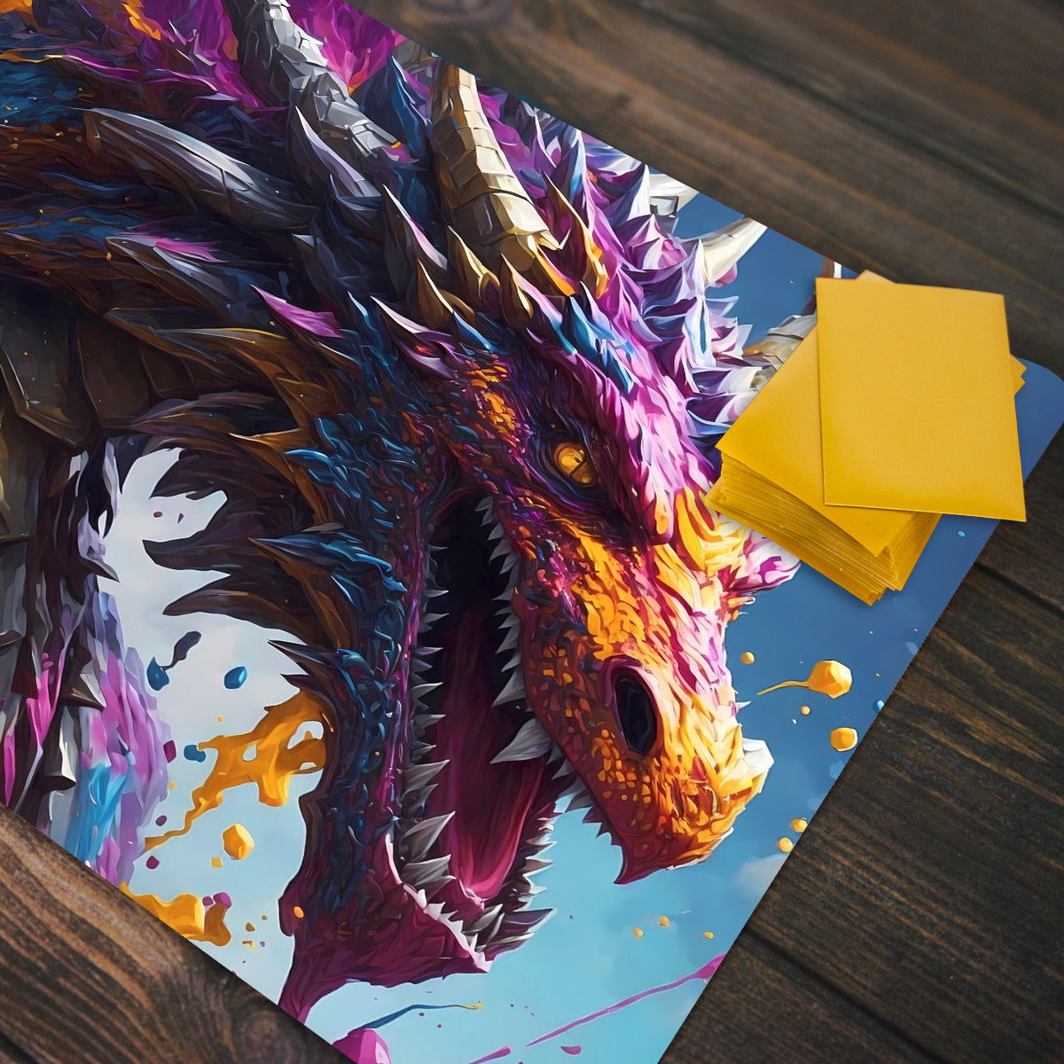 Water Color Dragon Playmat - Premium Playmat from Inked Gaming - Just $34.99! Shop now at Game Crave Tournament Store
