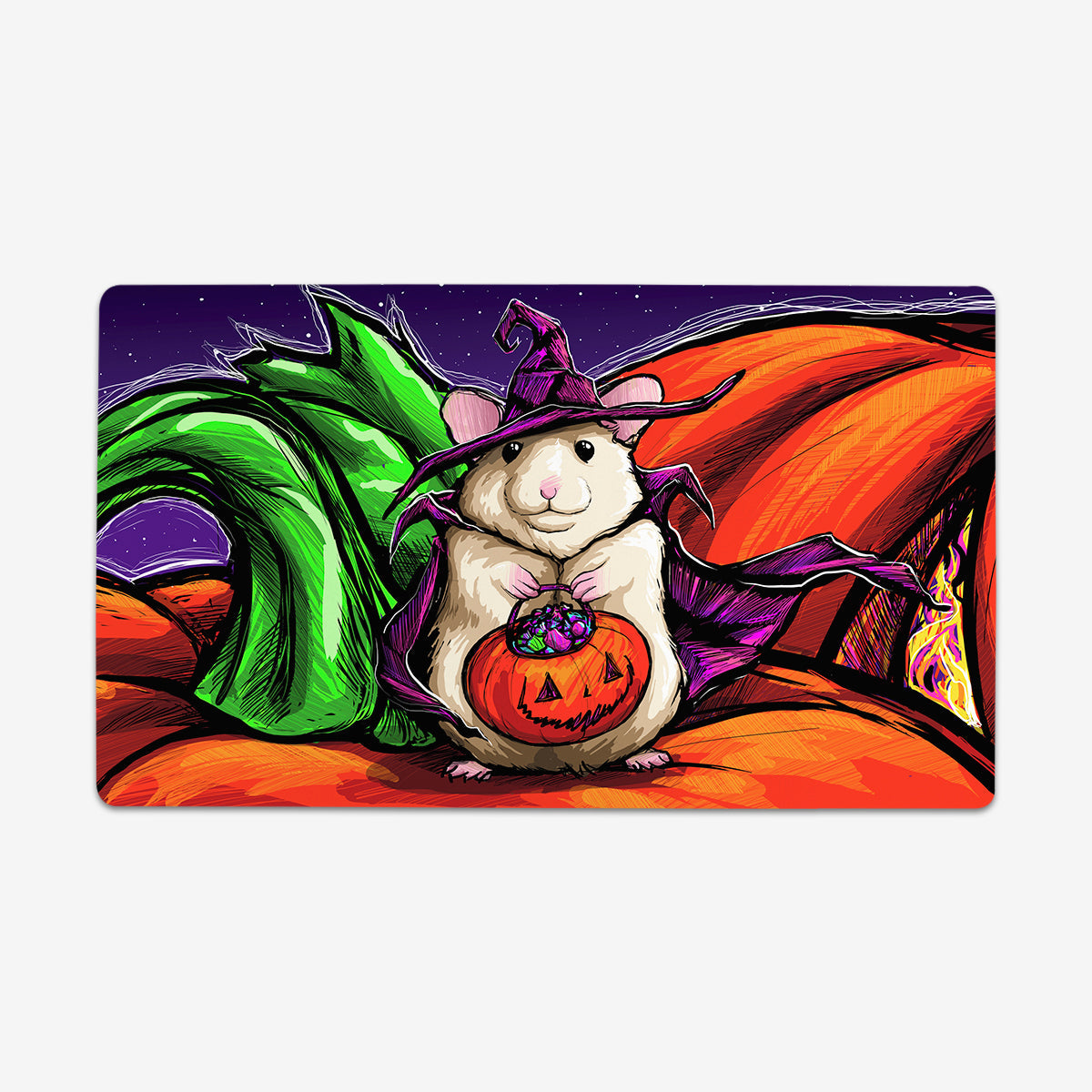 Trick or Treat Hamster Playmat - Premium Playmat from Inked Gaming - Just $34.99! Shop now at Game Crave Tournament Store