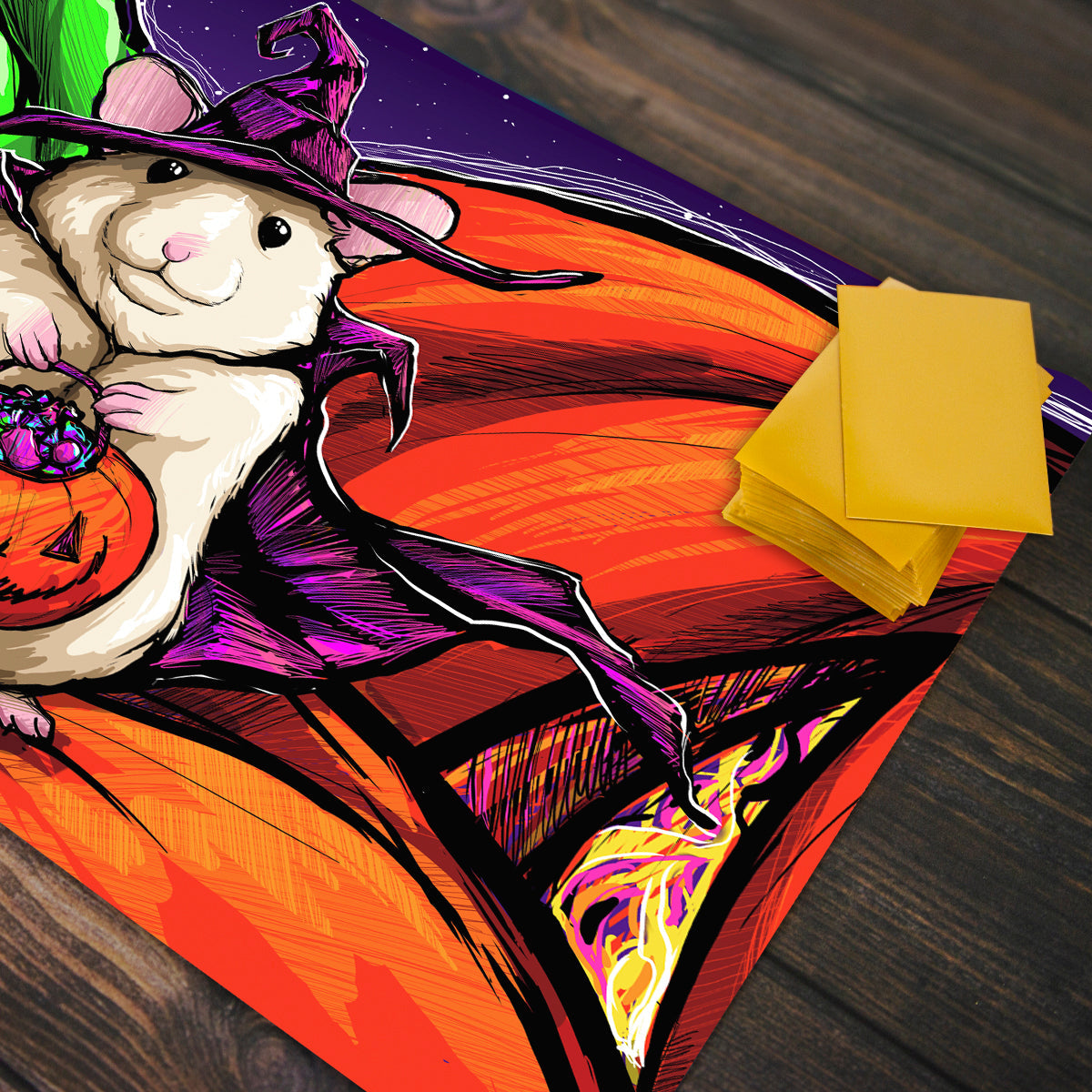 Trick or Treat Hamster Playmat - Premium Playmat from Inked Gaming - Just $34.99! Shop now at Game Crave Tournament Store