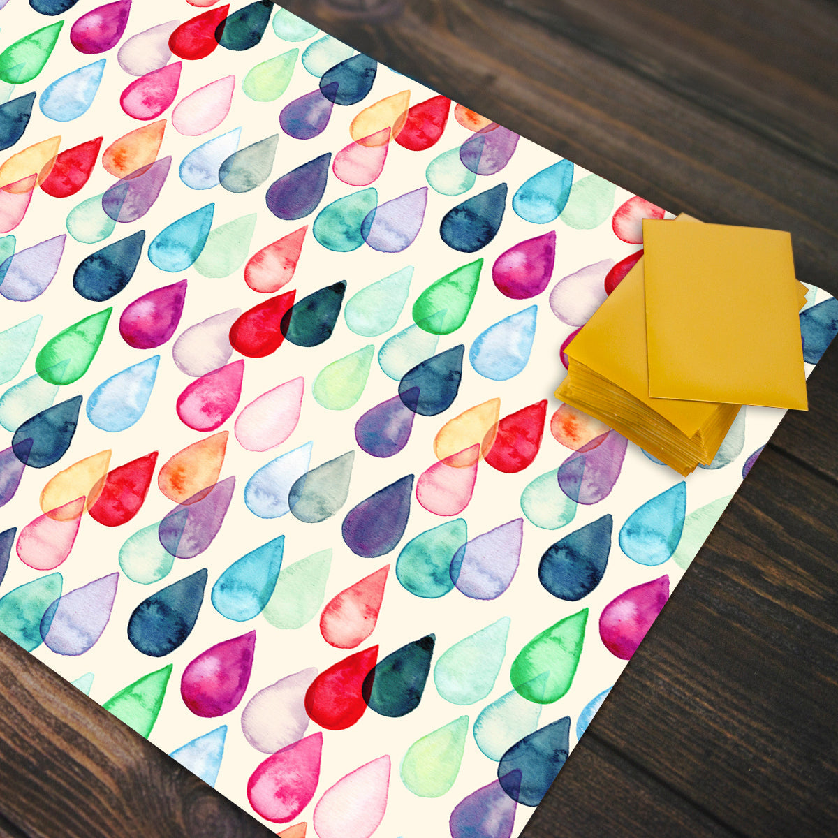 Watercolour Rainbow Drops Playmat - Premium Desk Mat from Inked Gaming - Just $34.99! Shop now at Game Crave Tournament Store