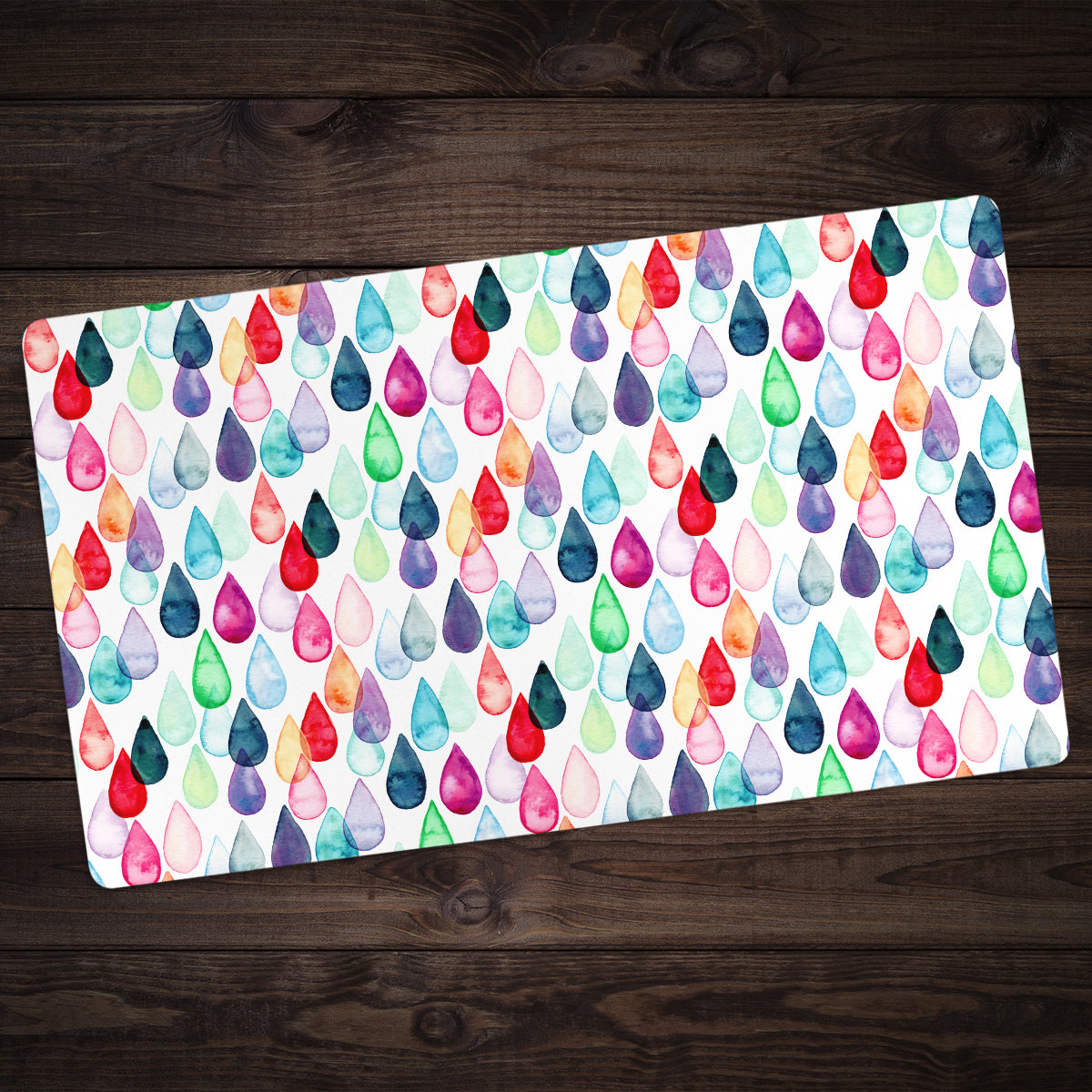 Watercolour Rainbow Drops Playmat - Premium Desk Mat from Inked Gaming - Just $34.99! Shop now at Game Crave Tournament Store