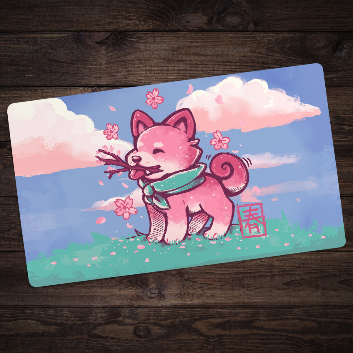 Spring Time Shiba Playmat - Premium Desk Mat from Inked Gaming - Just $34.99! Shop now at Game Crave Tournament Store