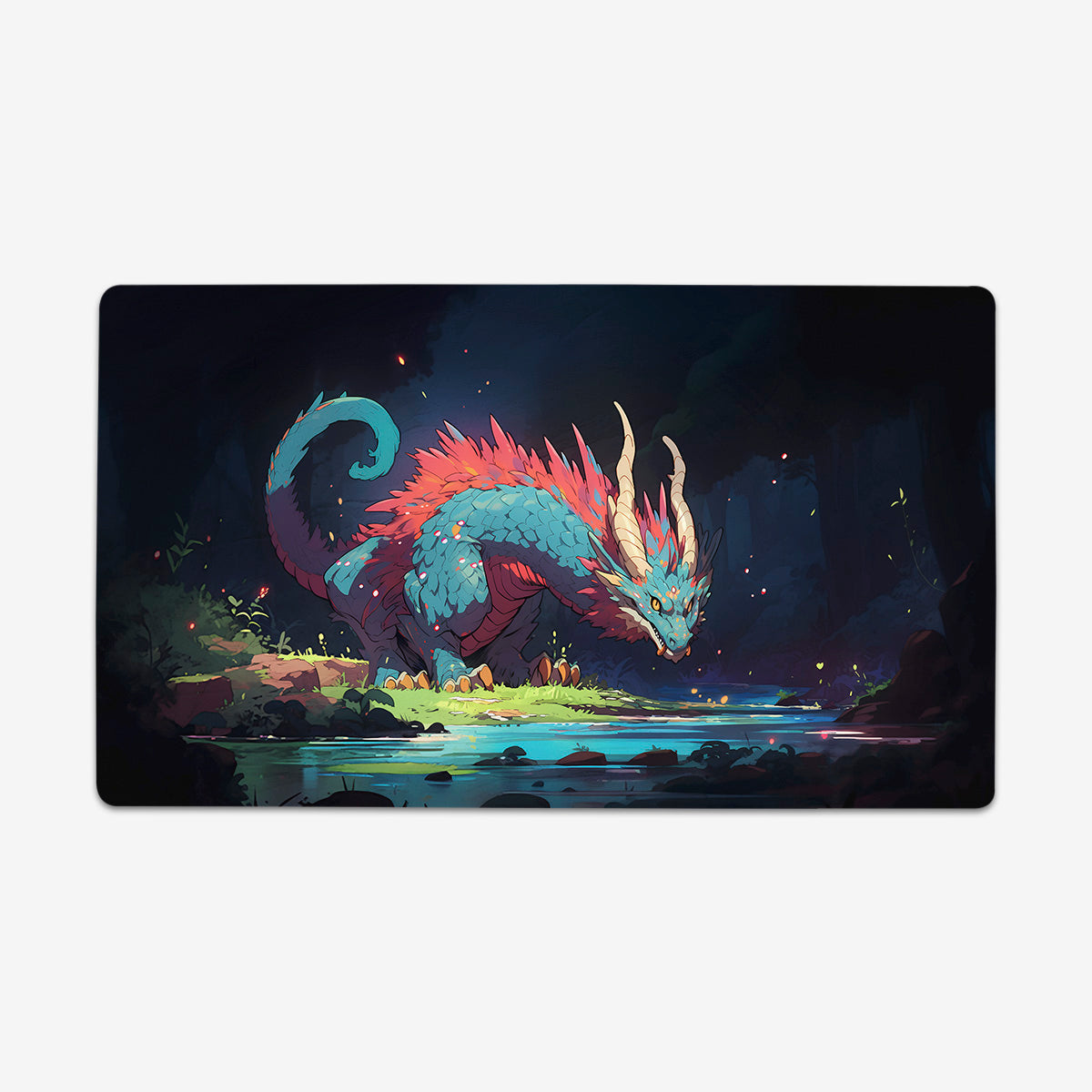 The Blue River Dragon Playmat - Premium Playmat from Inked Gaming - Just $34.99! Shop now at Game Crave Tournament Store