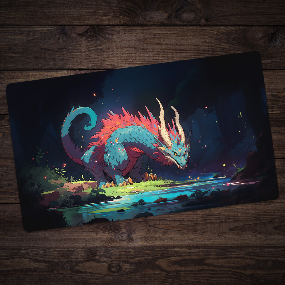The Blue River Dragon Playmat - Premium Playmat from Inked Gaming - Just $34.99! Shop now at Game Crave Tournament Store