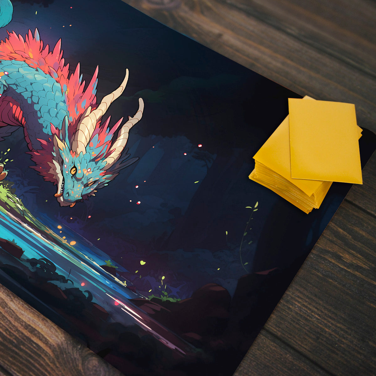 The Blue River Dragon Playmat - Premium Playmat from Inked Gaming - Just $34.99! Shop now at Game Crave Tournament Store