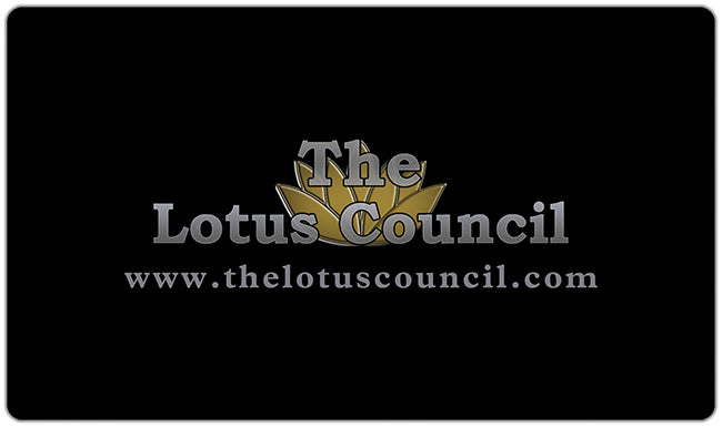 The Lotus Council Black Logo Playmat - Premium Playmat from Inked Gaming - Just $34.99! Shop now at Game Crave Tournament Store