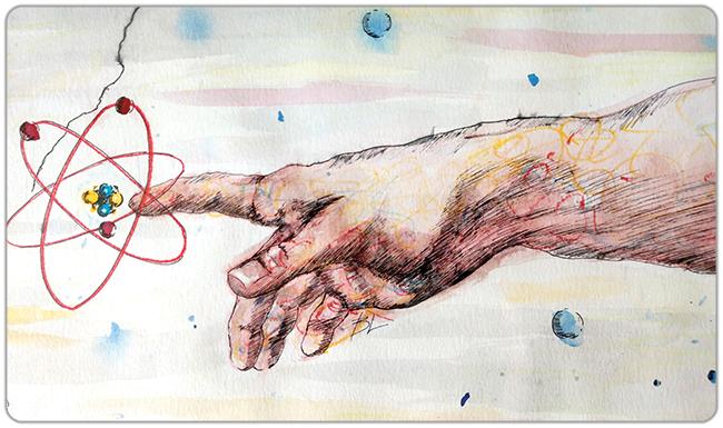 The Creation of Atom Playmat - Premium Playmat from Inked Gaming - Just $34.99! Shop now at Game Crave Tournament Store