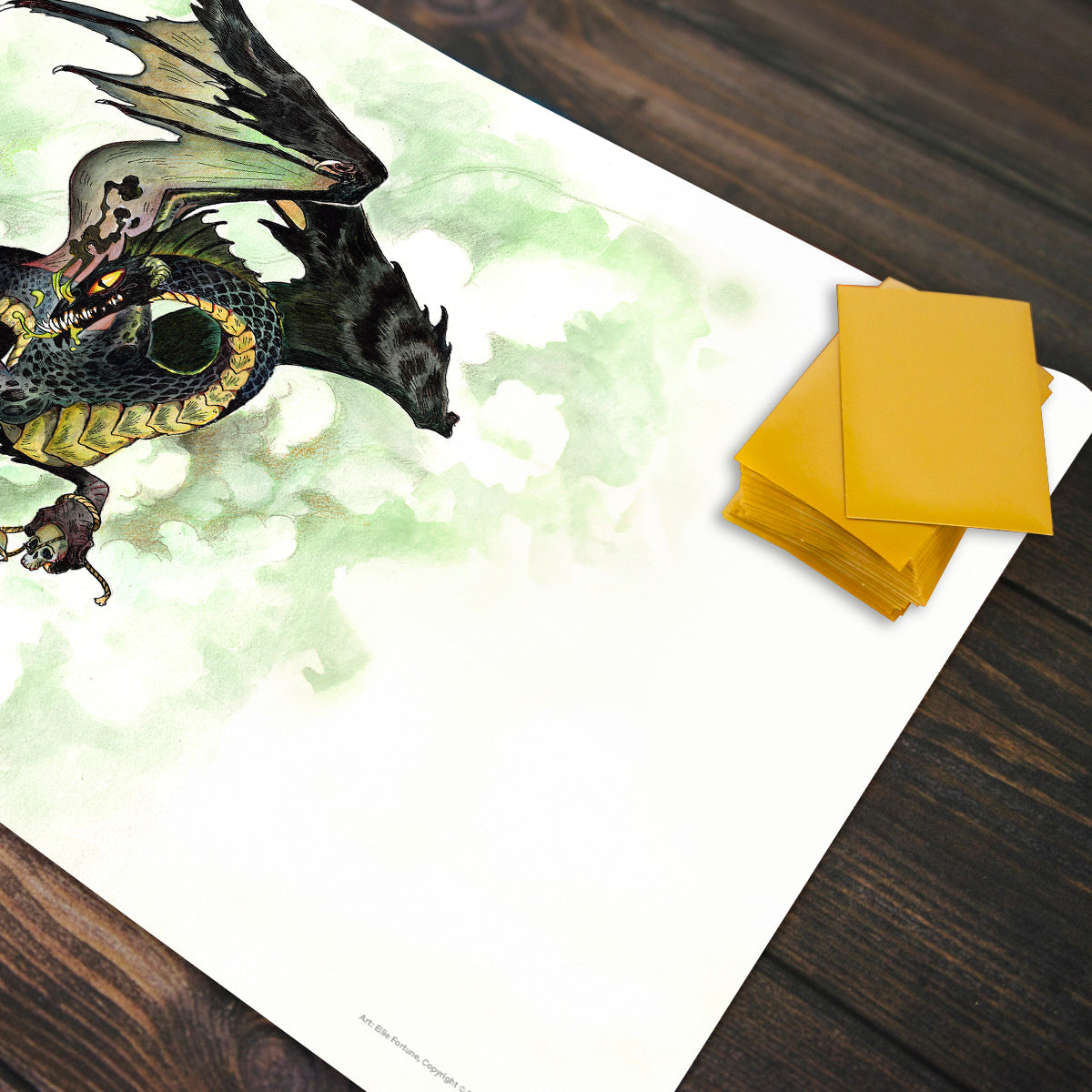 Young Black Dragon Playmat - Premium Playmat from Inked Gaming - Just $34.99! Shop now at Game Crave Tournament Store