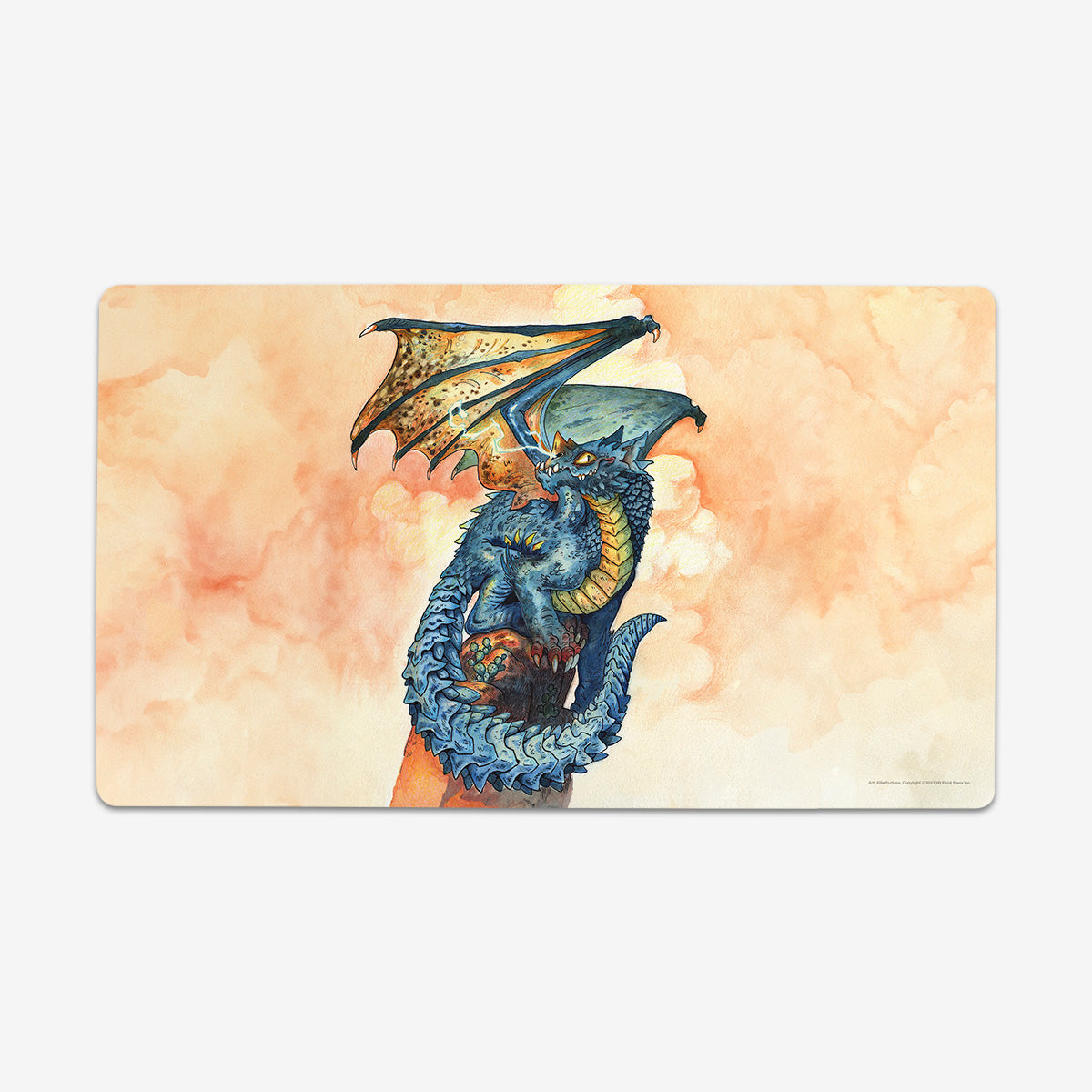 Young Blue Dragon Playmat - Premium Playmat from Inked Gaming - Just $34.99! Shop now at Game Crave Tournament Store