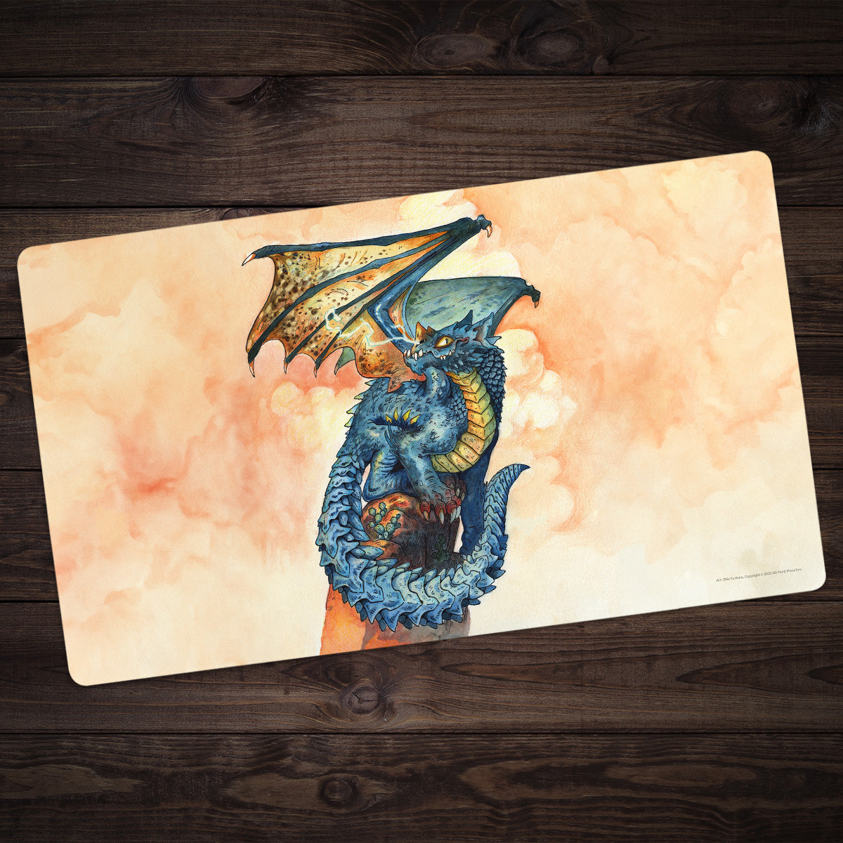 Young Blue Dragon Playmat - Premium Playmat from Inked Gaming - Just $34.99! Shop now at Game Crave Tournament Store