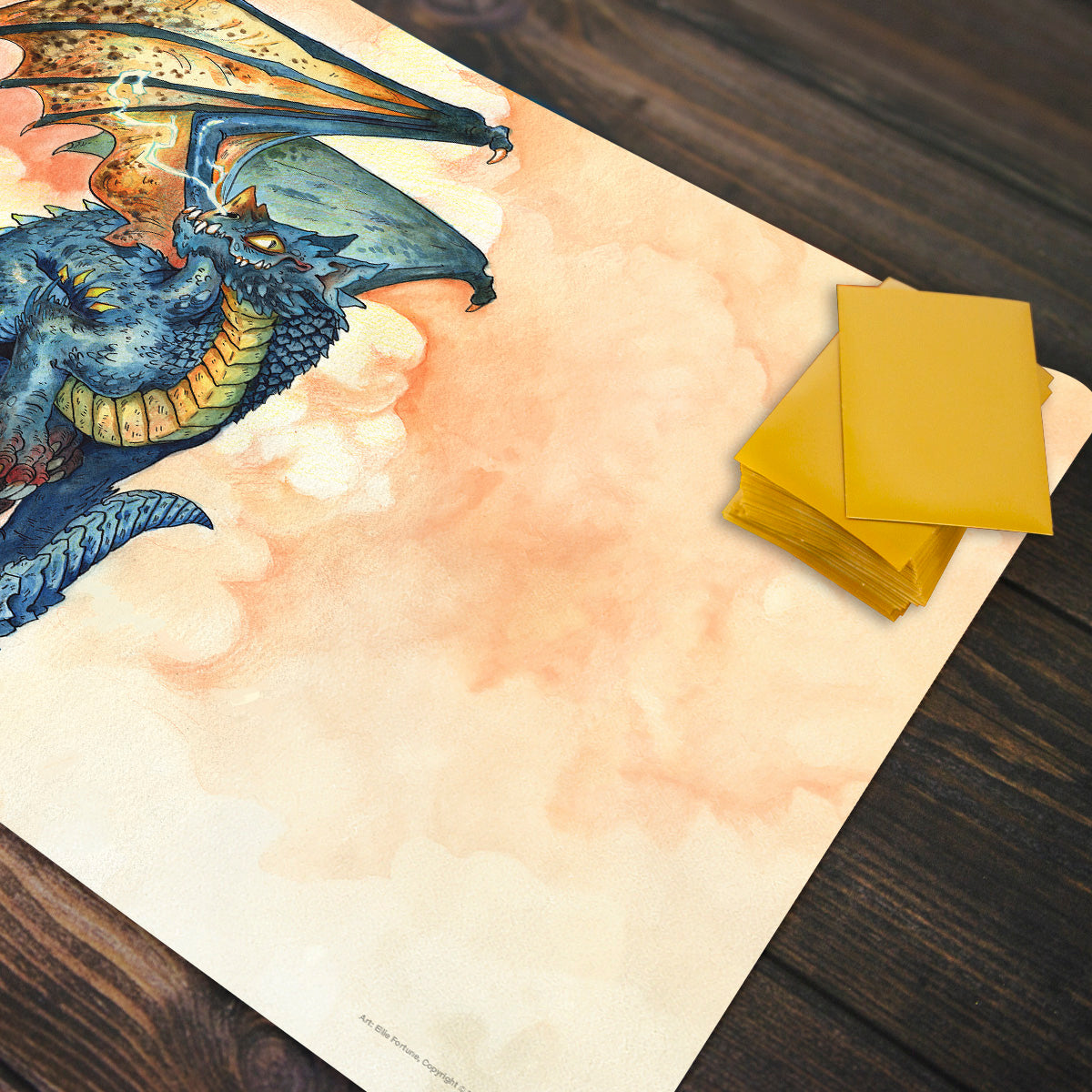 Young Blue Dragon Playmat - Premium Playmat from Inked Gaming - Just $34.99! Shop now at Game Crave Tournament Store