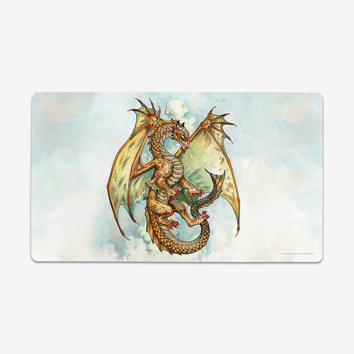 Young Bronze Dragon Playmat - Premium Playmat from Inked Gaming - Just $34.99! Shop now at Game Crave Tournament Store