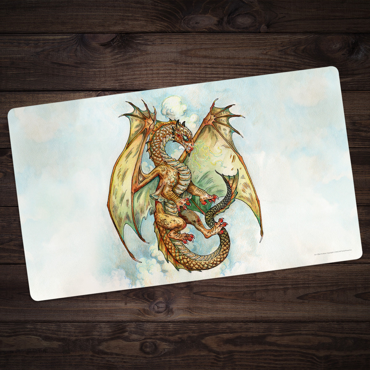 Young Bronze Dragon Playmat - Premium Playmat from Inked Gaming - Just $34.99! Shop now at Game Crave Tournament Store