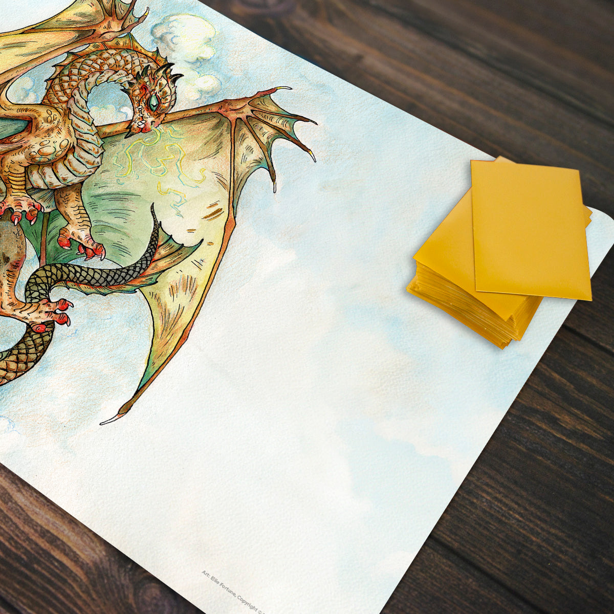 Young Bronze Dragon Playmat - Premium Playmat from Inked Gaming - Just $34.99! Shop now at Game Crave Tournament Store