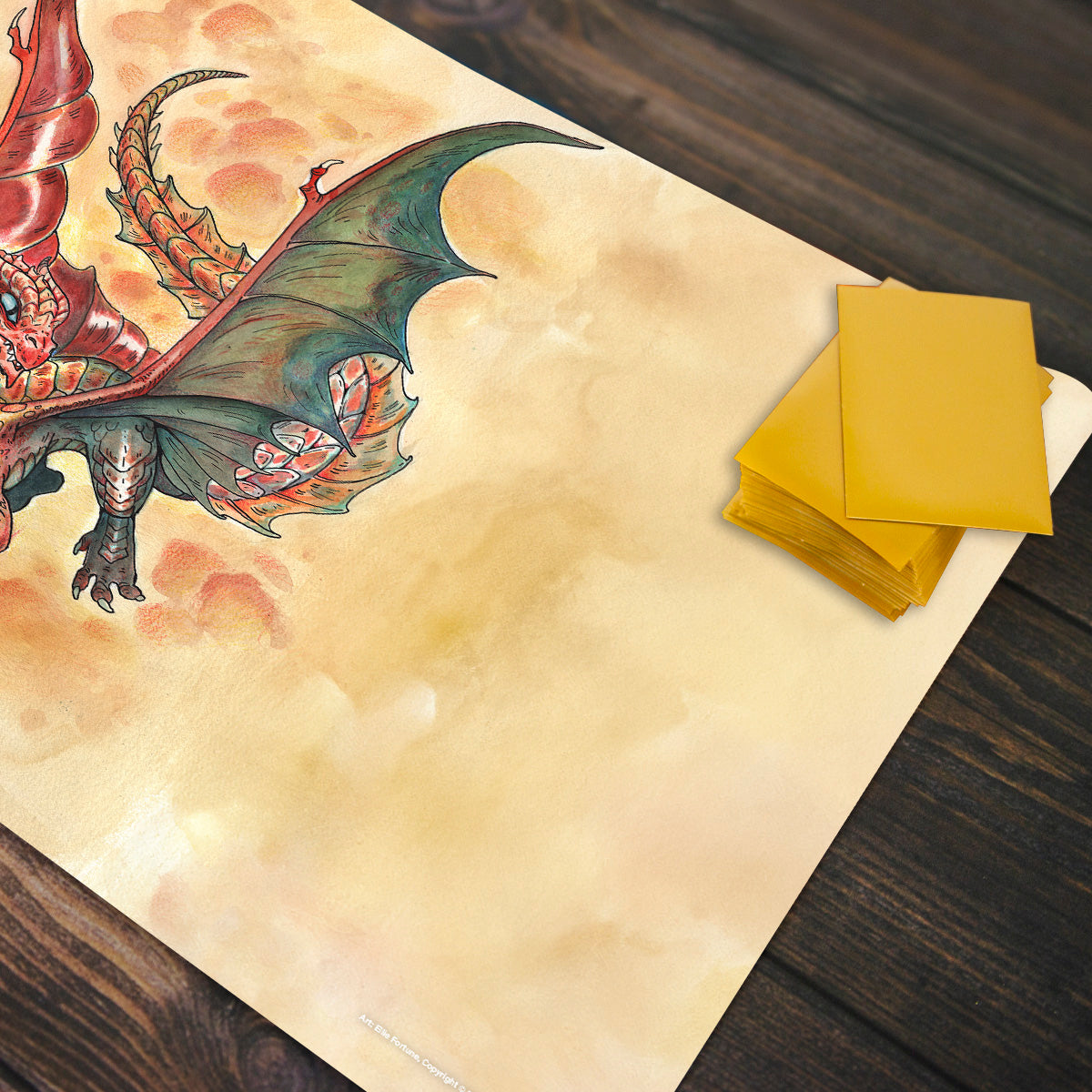 Young Copper Dragon Playmat - Premium Playmat from Inked Gaming - Just $34.99! Shop now at Game Crave Tournament Store