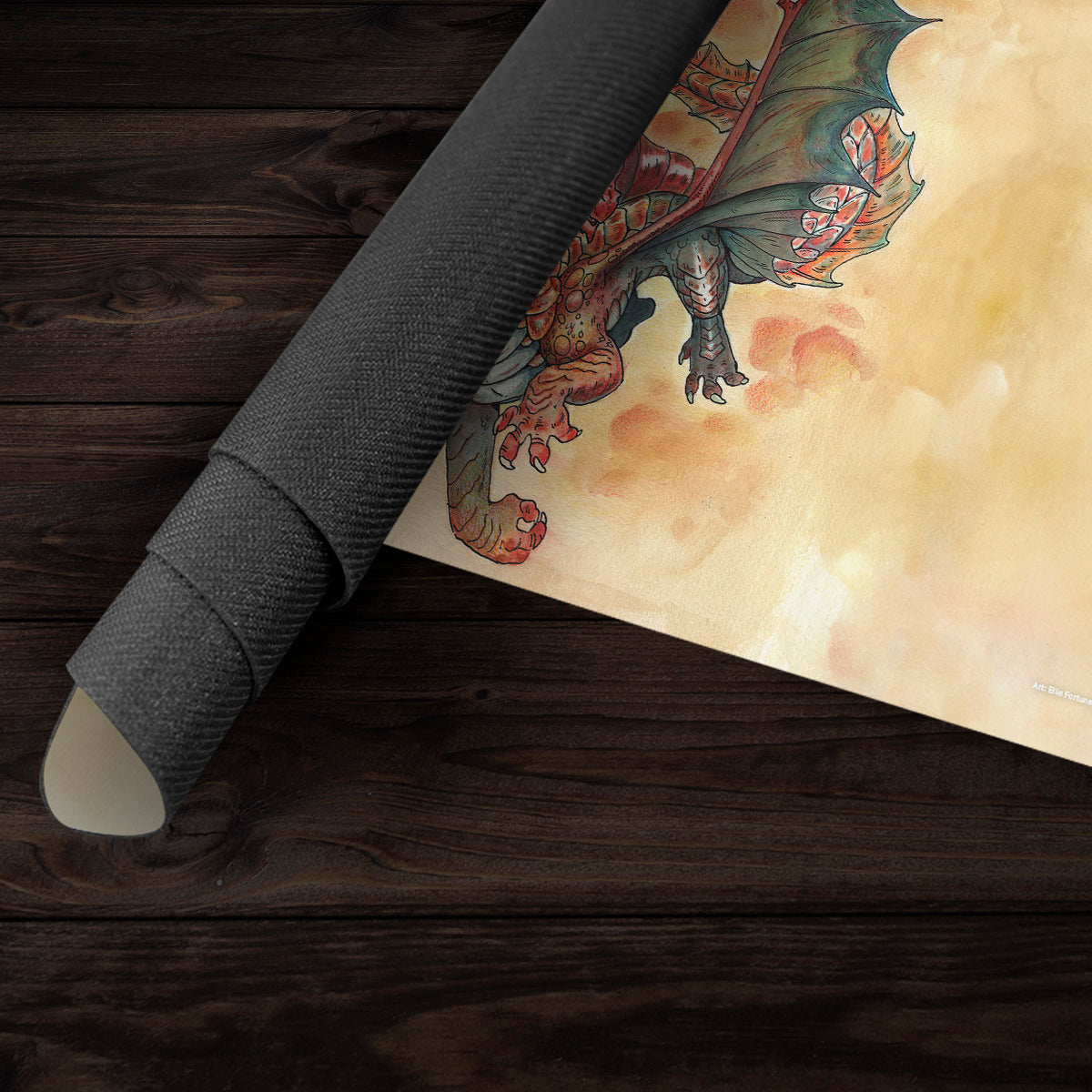 Young Copper Dragon Playmat - Premium Playmat from Inked Gaming - Just $34.99! Shop now at Game Crave Tournament Store