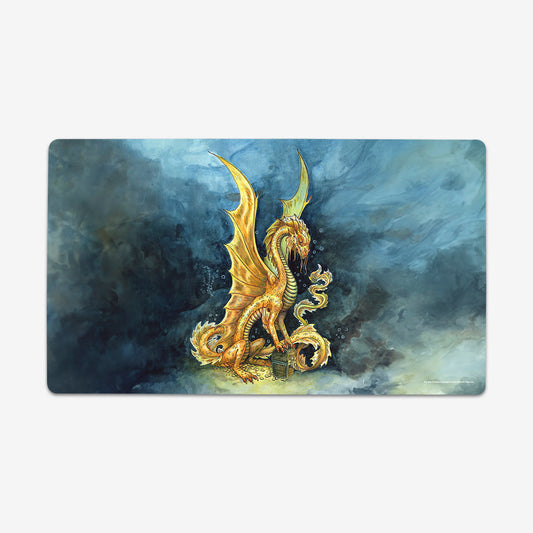 Young Gold Dragon Playmat - Premium Playmat from Inked Gaming - Just $34.99! Shop now at Game Crave Tournament Store