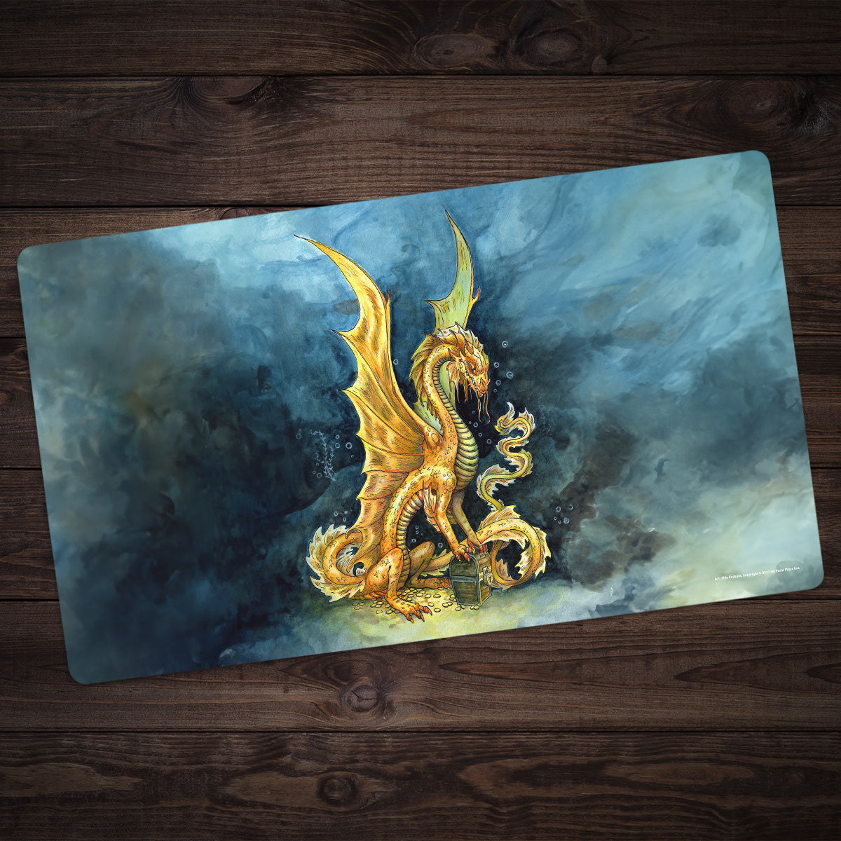 Young Gold Dragon Playmat - Premium Playmat from Inked Gaming - Just $34.99! Shop now at Game Crave Tournament Store