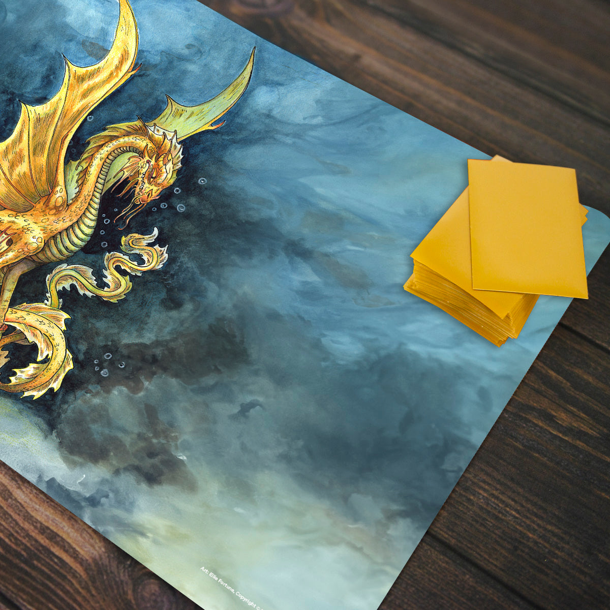Young Gold Dragon Playmat - Premium Playmat from Inked Gaming - Just $34.99! Shop now at Game Crave Tournament Store