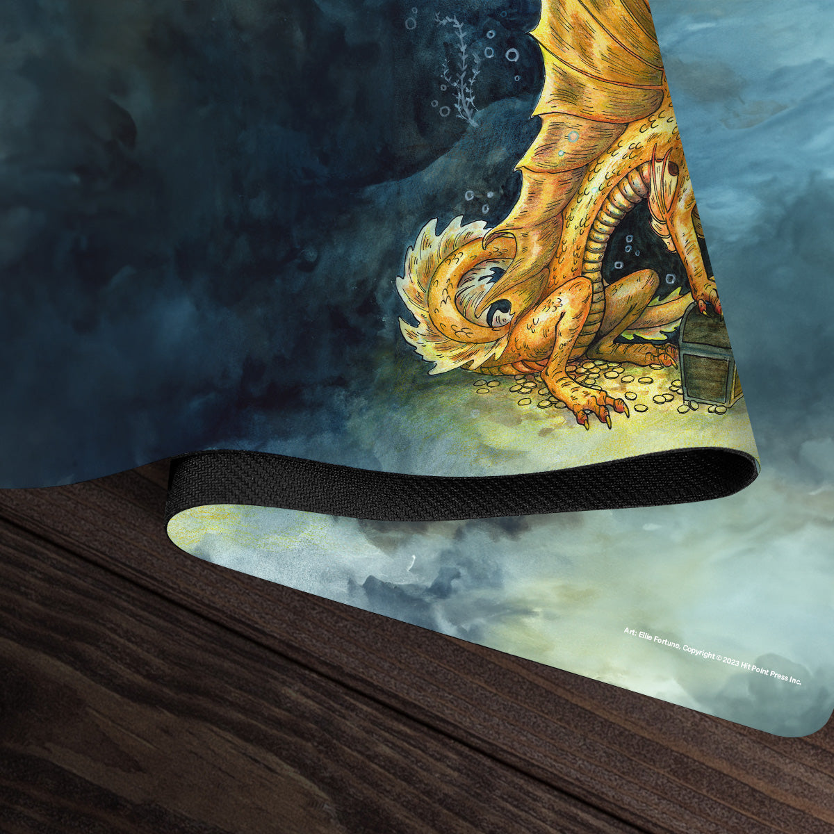 Young Gold Dragon Playmat - Premium Playmat from Inked Gaming - Just $34.99! Shop now at Game Crave Tournament Store