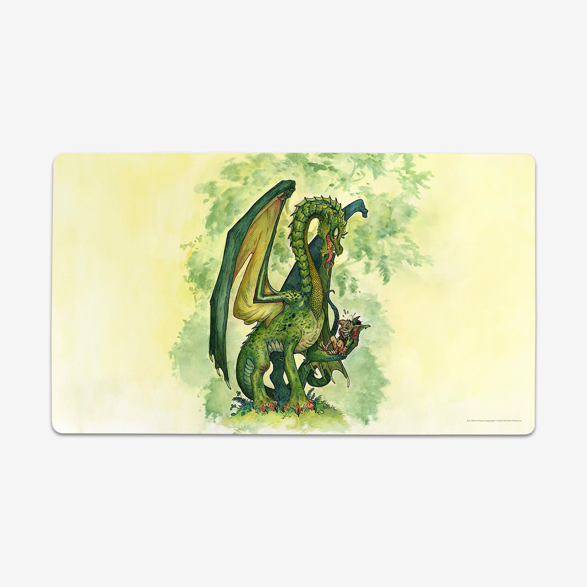 Young Green Dragon Playmat - Premium Playmat from Inked Gaming - Just $34.99! Shop now at Game Crave Tournament Store