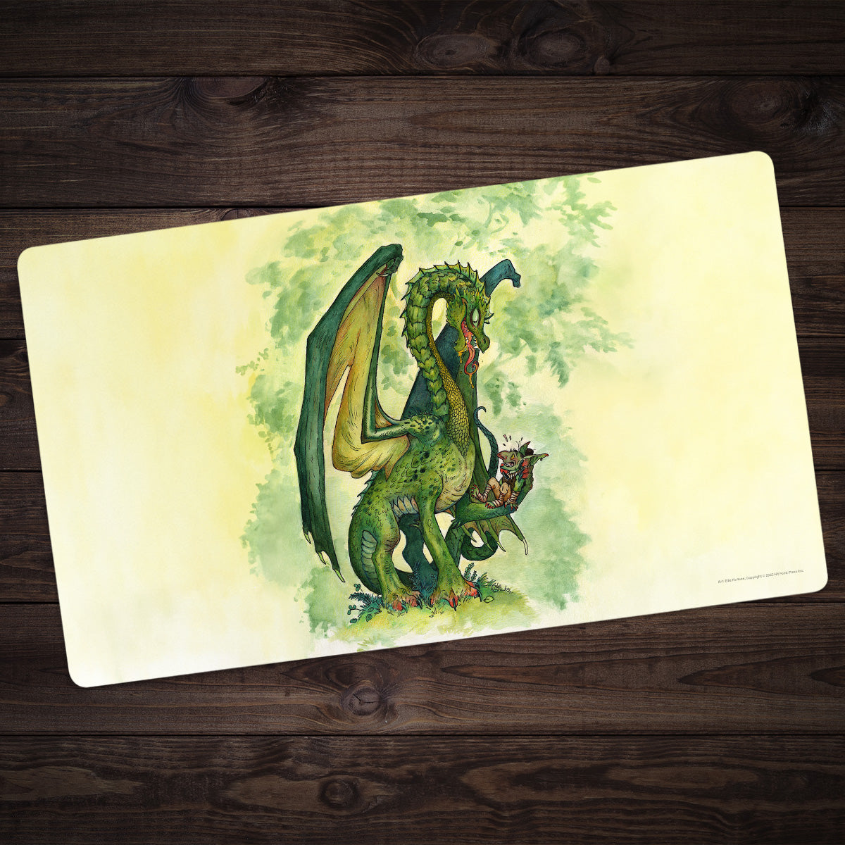 Young Green Dragon Playmat - Premium Playmat from Inked Gaming - Just $34.99! Shop now at Game Crave Tournament Store