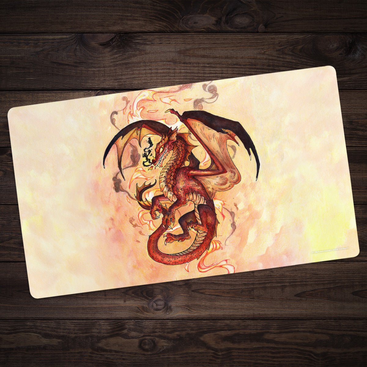 Young Red Dragon Playmat - Premium Playmat from Inked Gaming - Just $34.99! Shop now at Game Crave Tournament Store