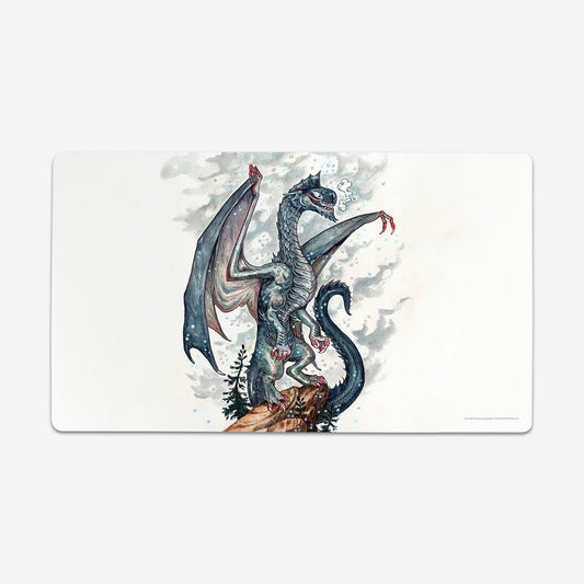 Young Silver Dragon Playmat - Premium Playmat from Inked Gaming - Just $34.99! Shop now at Game Crave Tournament Store