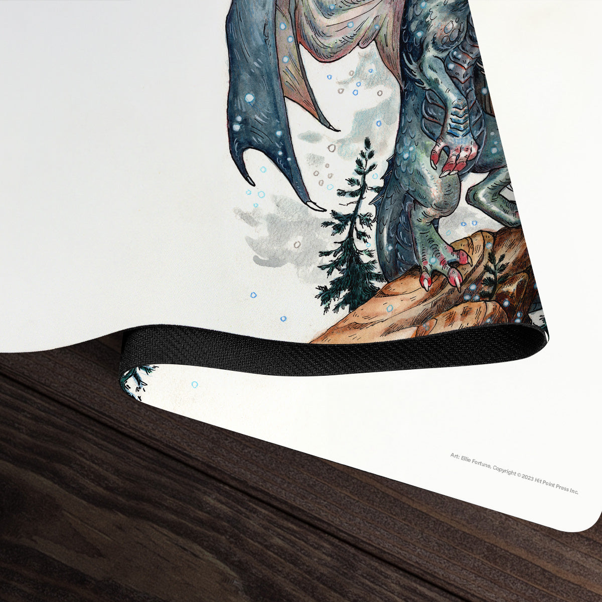 Young Silver Dragon Playmat - Premium Playmat from Inked Gaming - Just $34.99! Shop now at Game Crave Tournament Store