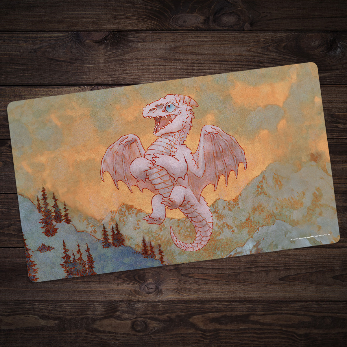 White Wyrmling Dragon Playmat - Premium Playmat from Inked Gaming - Just $34.99! Shop now at Game Crave Tournament Store